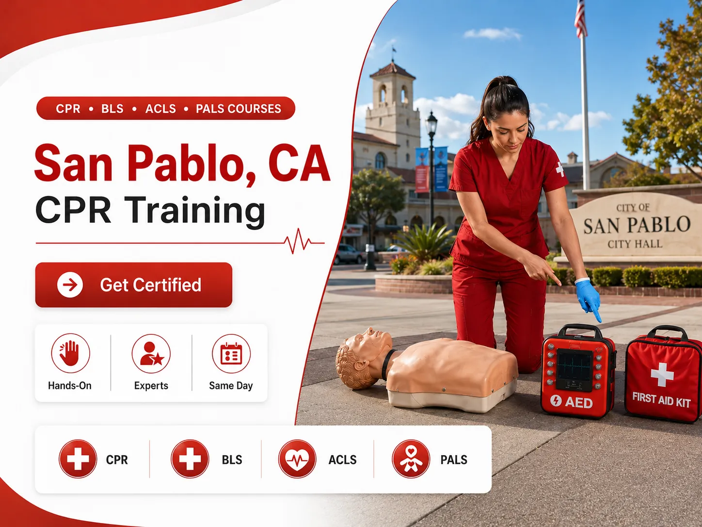 ACLS advanced cardiovascular life support course in San Pablo, CA
