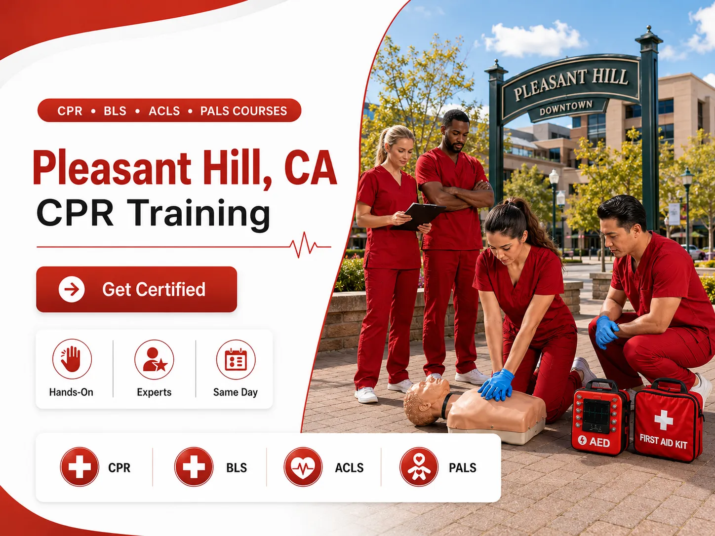 BLS certification class with AHA-approved curriculum in Pleasant Hill, CA