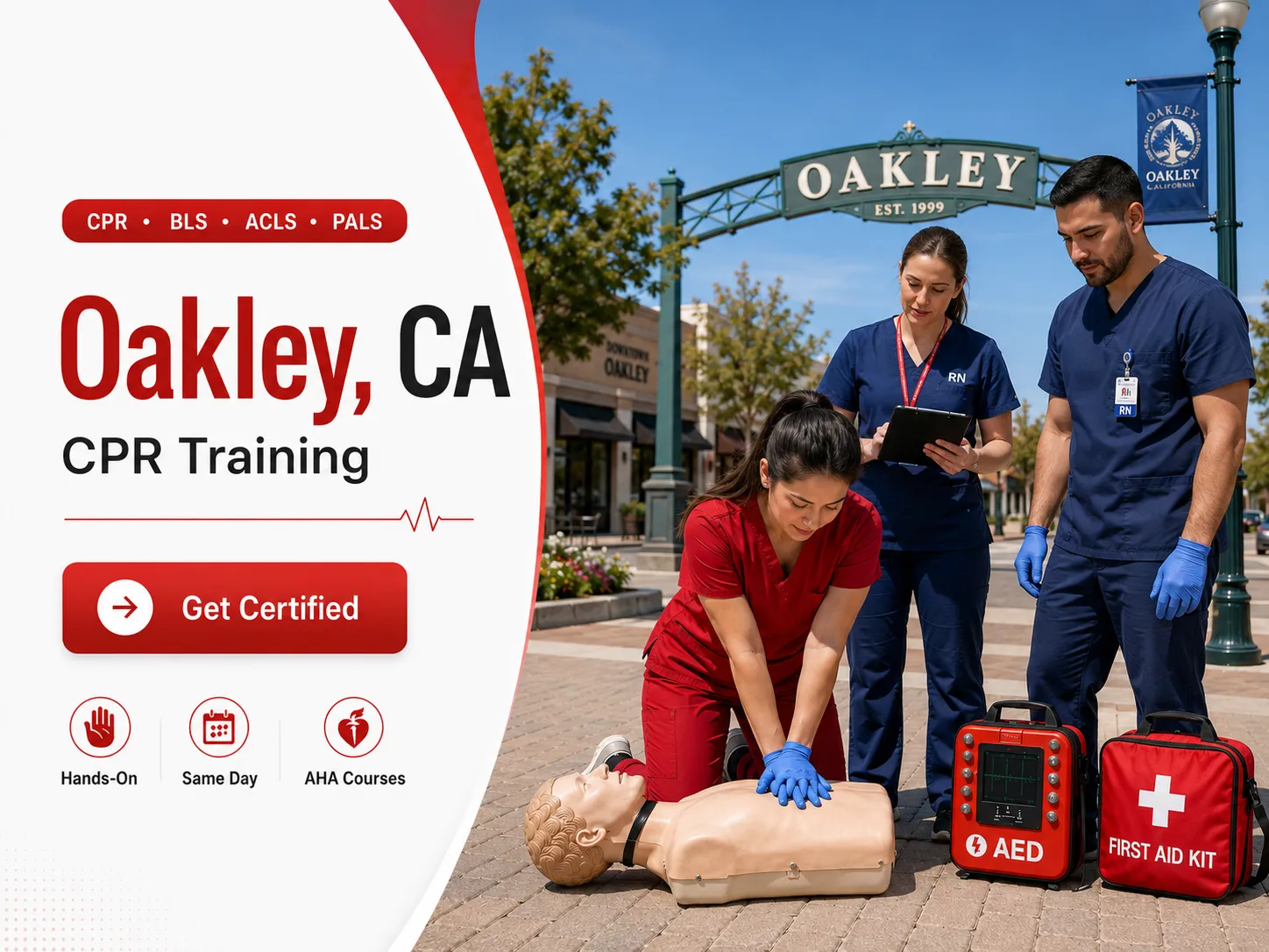 CPR, BLS, ACLS & PALS Certification Classes Near Oakley, CA