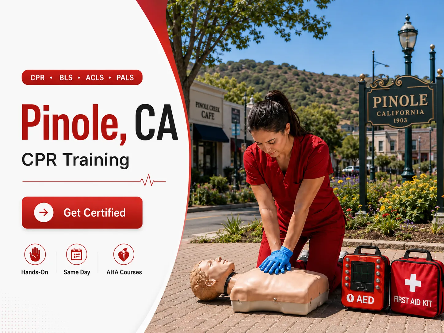 PALS and ACLS skills station practice in Pinole, CA